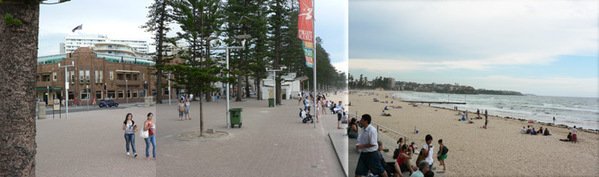 The current view of the Beachfront where the Corso meets the ocean, looking north towards Queenscliff